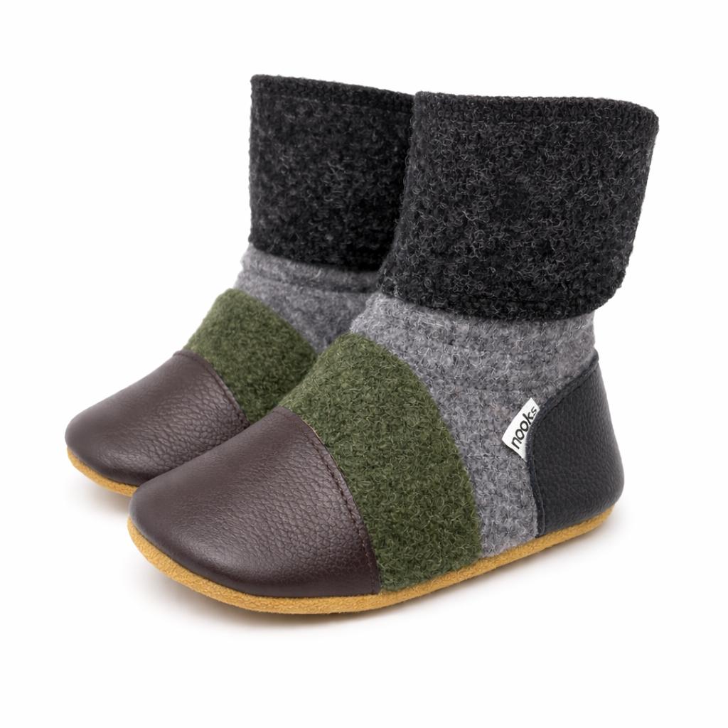 Kelp Felted Wool Booties
