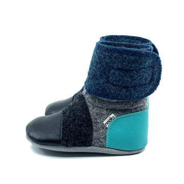 Glacier Felted Wool Booties