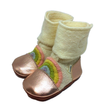Springbow Shine Embroidered Felted Wool Booties