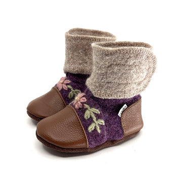 Blossom Felted Wool Booties