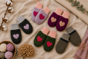 Upcycled Cashmere Baby Mittens