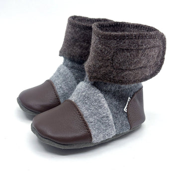 Chestnut Felted Wool Booties