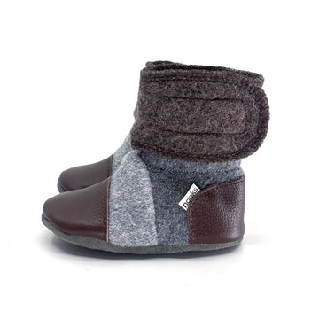 Chestnut Felted Wool Booties