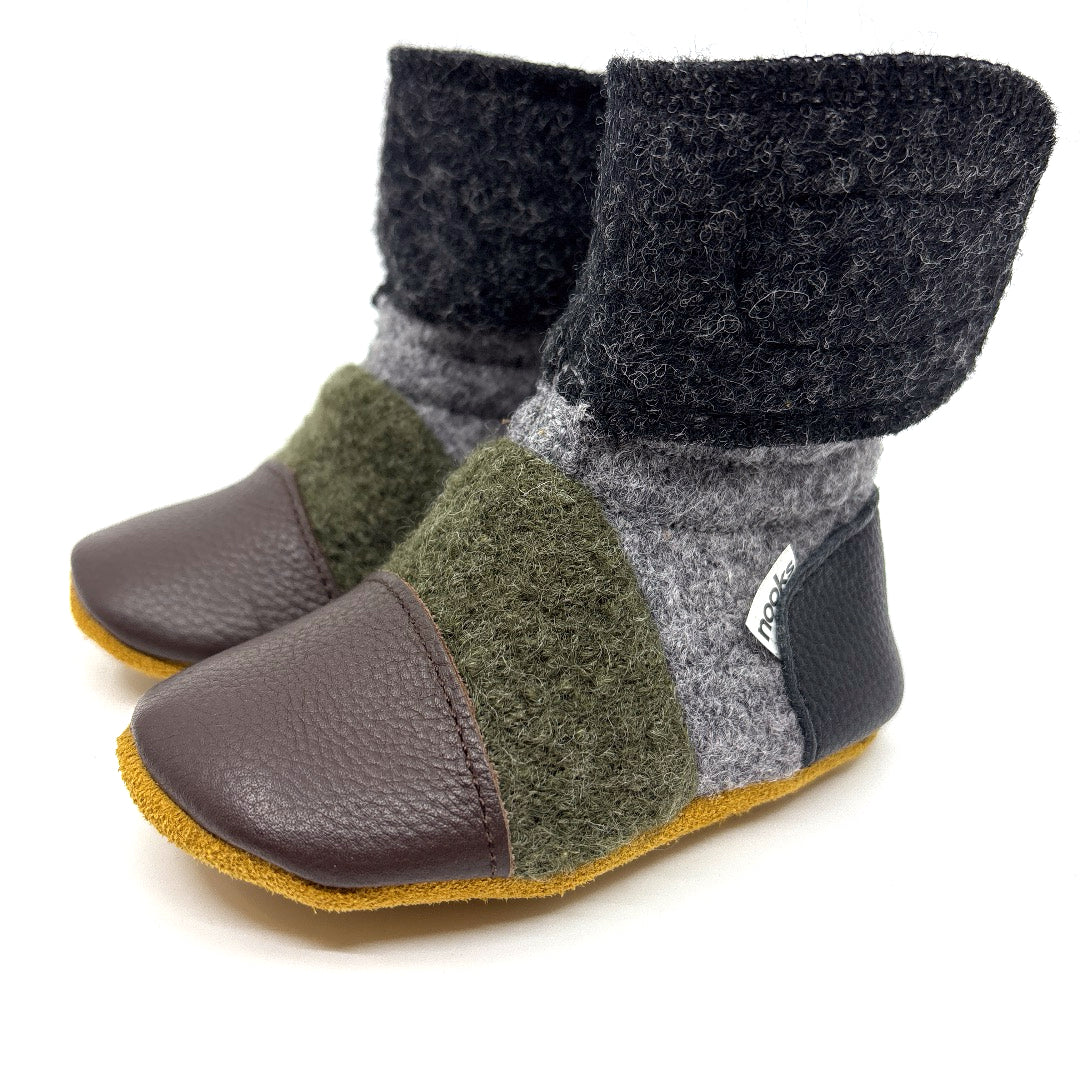 Kelp Felted Wool Booties