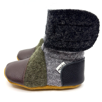 Kelp Felted Wool Booties