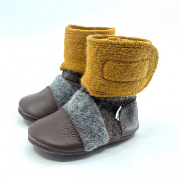 Maple Felted Wool Booties