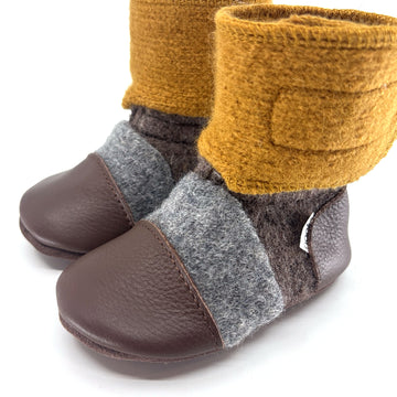 Maple Felted Wool Booties