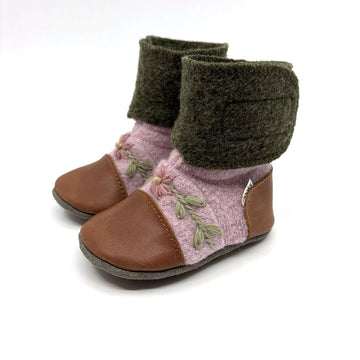 Rosehip Felted Wool Booties