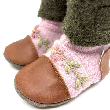 Rosehip Felted Wool Booties