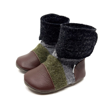 Timber Felted Wool Booties