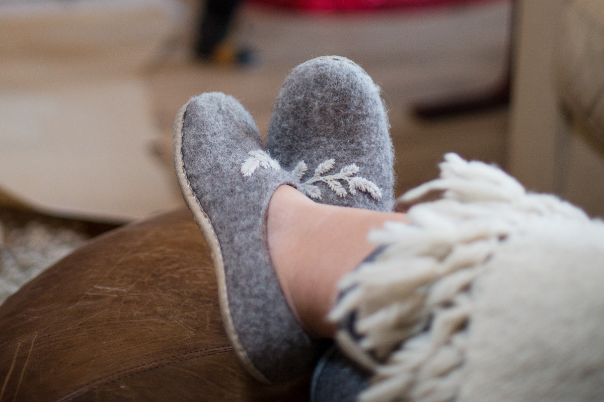 Soft discount wool slippers