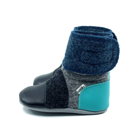 Handmade Wool Booties- Driftwood