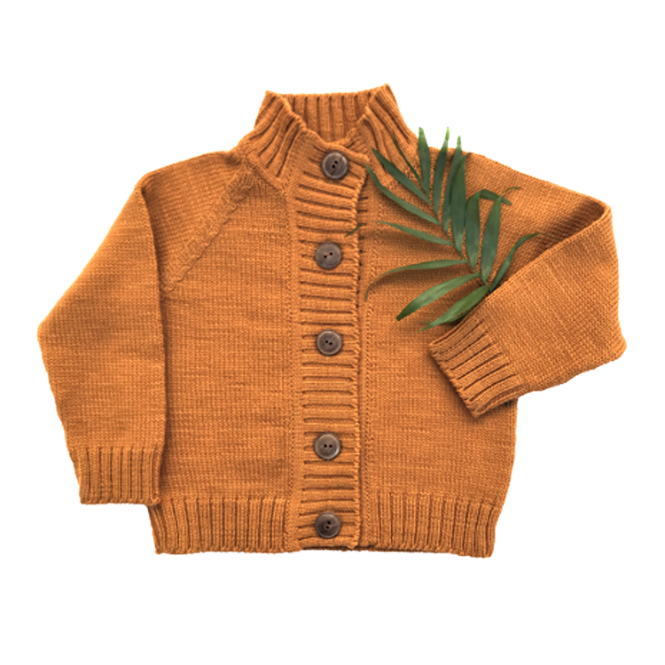 Golden Spruce Merino Wool Cardigan