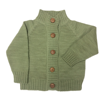 Sage Merino Wool Cardigan